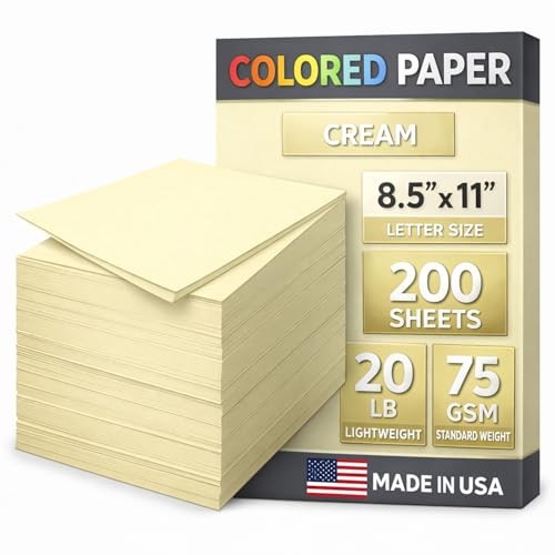 Woodlake Cream Colored Paper 8.5×11 – 20 lb 75 GSM Multi Cream – Multi Cream