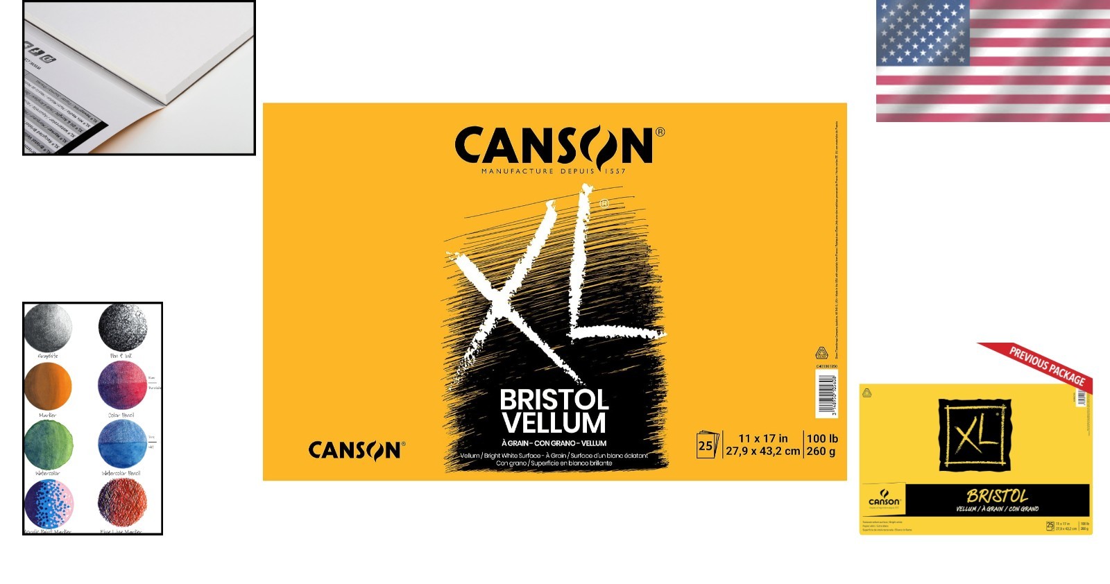 XL Series Bristol Paper, Vellum Finish, 11×17 – 25 Sheets