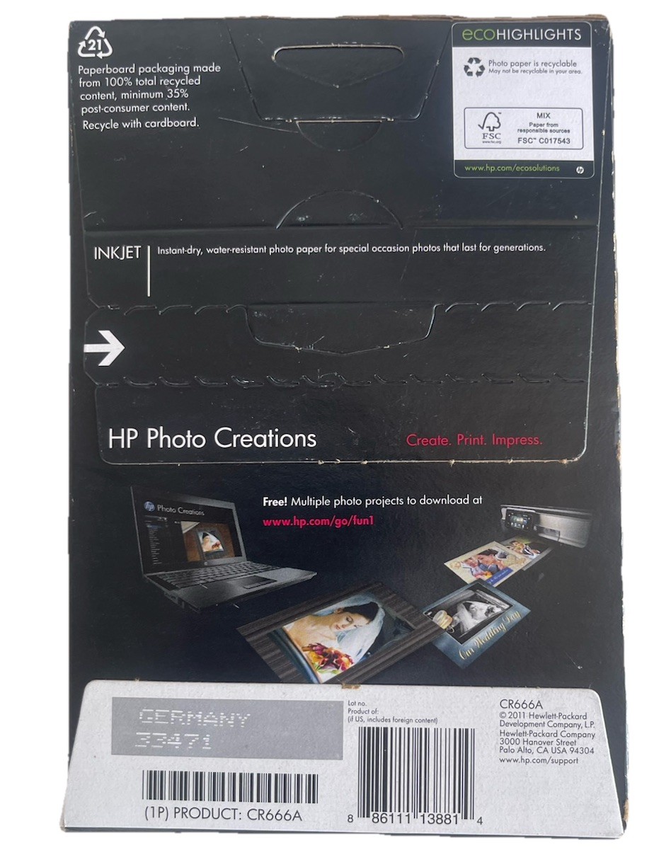 HP Premium Plus Soft Gloss Photo Paper 100 Sheets 4×6 Hewlett Packard NEW SEALED