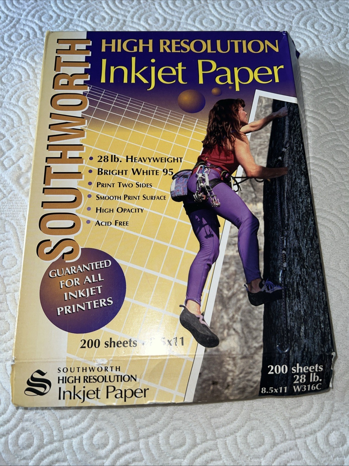 Southworth High Res Inkjet Paper 200 Sts 28 lb Hvywht Bright White 95 8.5 x 11