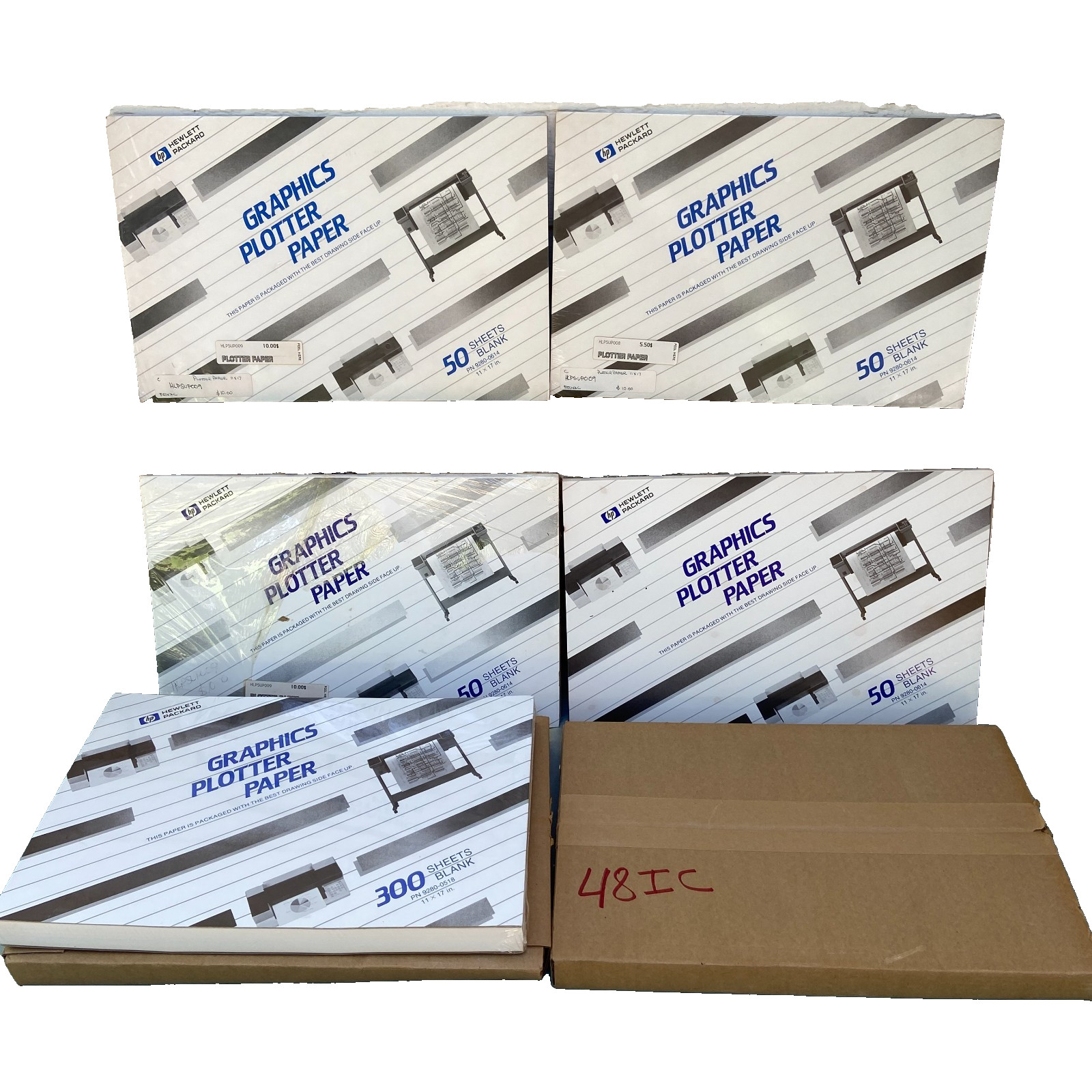 New Vintage Hewlett Packard HP Graphics Plotter Paper 11”x17” 800 Sheets NIP NOS
