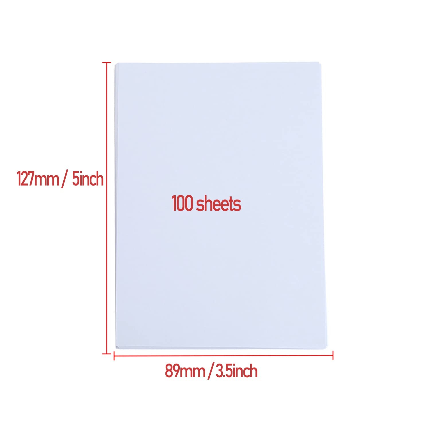 100Sheets Glossy Self Adhesive Photo Paper, 3R Sticker Label Paper Crafts DIY…