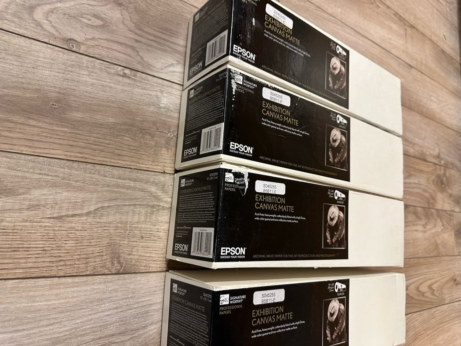Epson S045255 Exhibition Canvas Matte Archival Inkjet Paper 13″x20′ Roll Lot 4