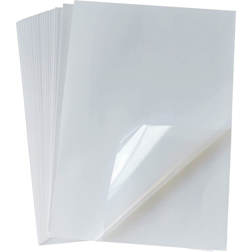 20x For Laser Printer 8.5×11 Printable Vinyl Sticker Paper Sheet Clear Label