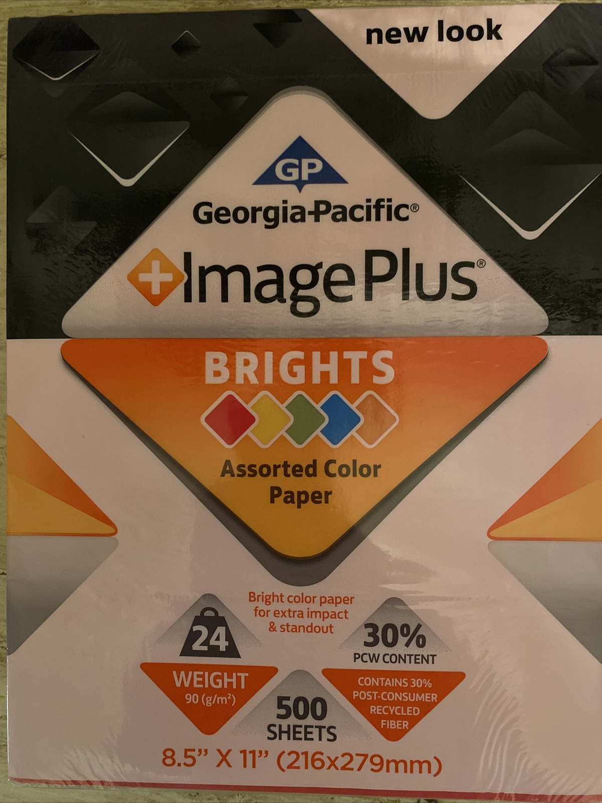 Brights Colored Paper, 8-1/2 x 11, Assortment, 500 Sheets 24 Lb Georgia Pacific