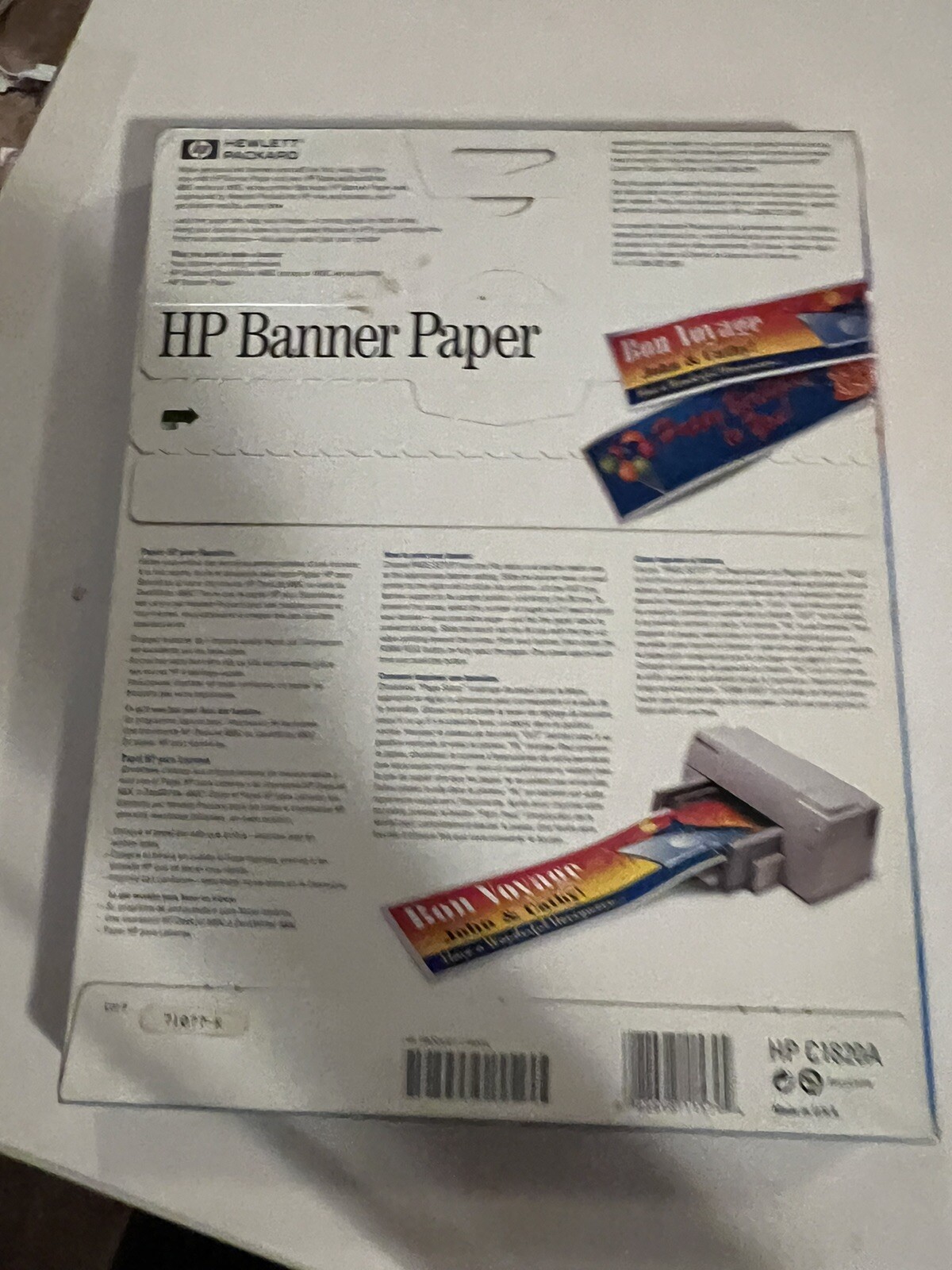 HP Banner Paper for Inkjet Printers – 15 5′ banners – 24 lb HP C1820A NEW
