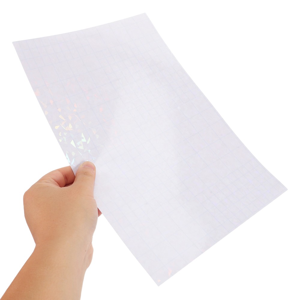 40 Sheets Holographic Laser Stickers Film Card Cold Laminated Papers