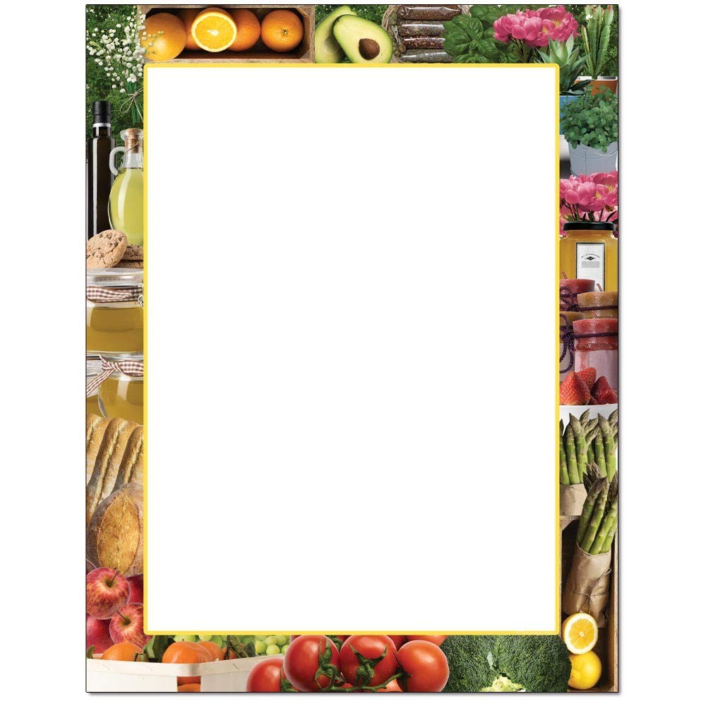 25 PCS Farmer’s Market Letterhead Laser Inkjet Printer Paper Stationery