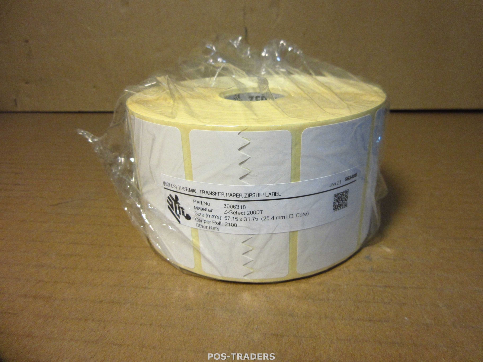 12-PACK – Zebra 3006318 Z-Select 2000T White 57 x 32mm Direct Thermal Labels NEW