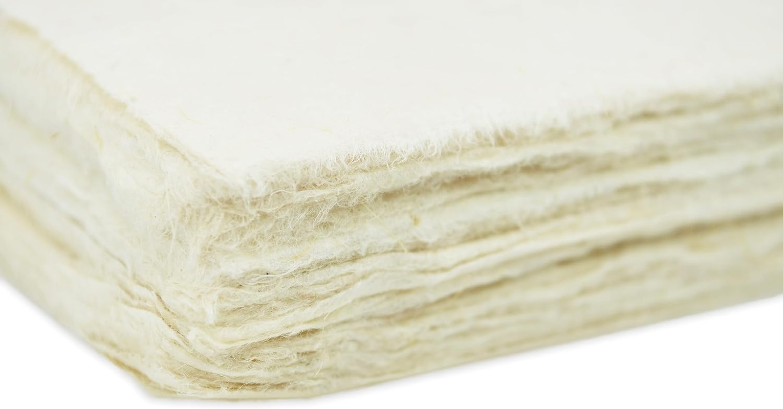 Handmade Lokta Laser and Inkjet Printer Paper with Deckle Edge 8.5X11 Inch Vinta