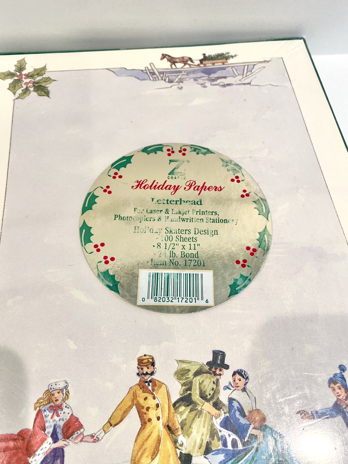 Vintage Z GRAFIX~100 Sheets of 8.5″x11″ HOLIDAY PAPERS for LASER & INJET New