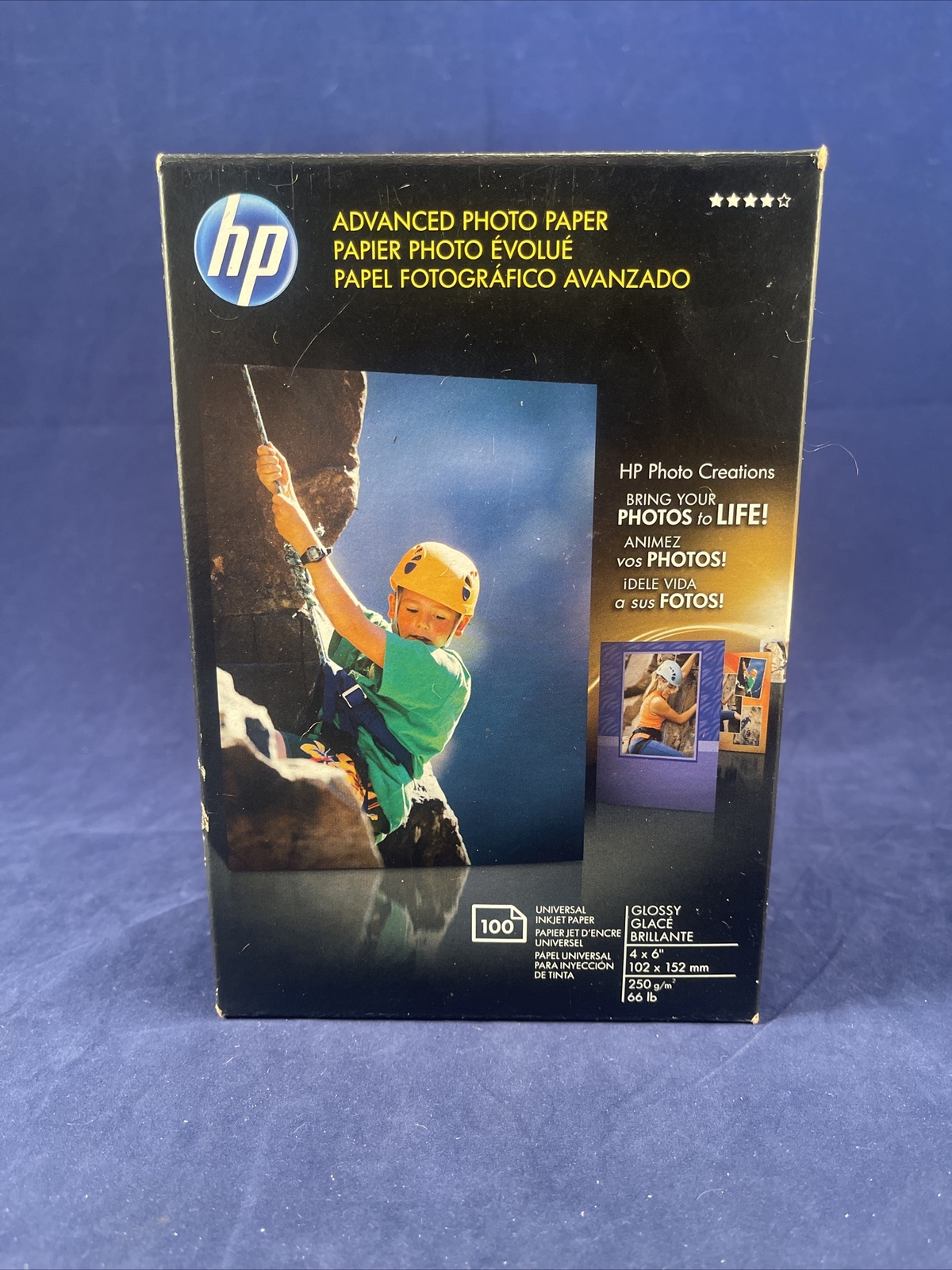 HP Advanced Glossy Inkjet Printer Photo Paper 100 4 x 6 Inch Sheets 66 Lb SEALED