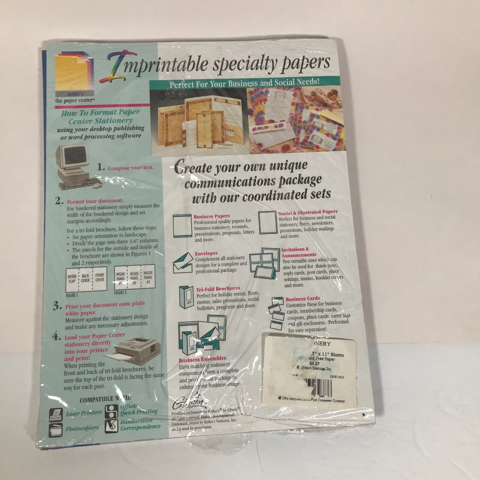 Great paper Kinkos Gibson 50ct/25ct Sports Football 8.5in X 11in Printer Paper