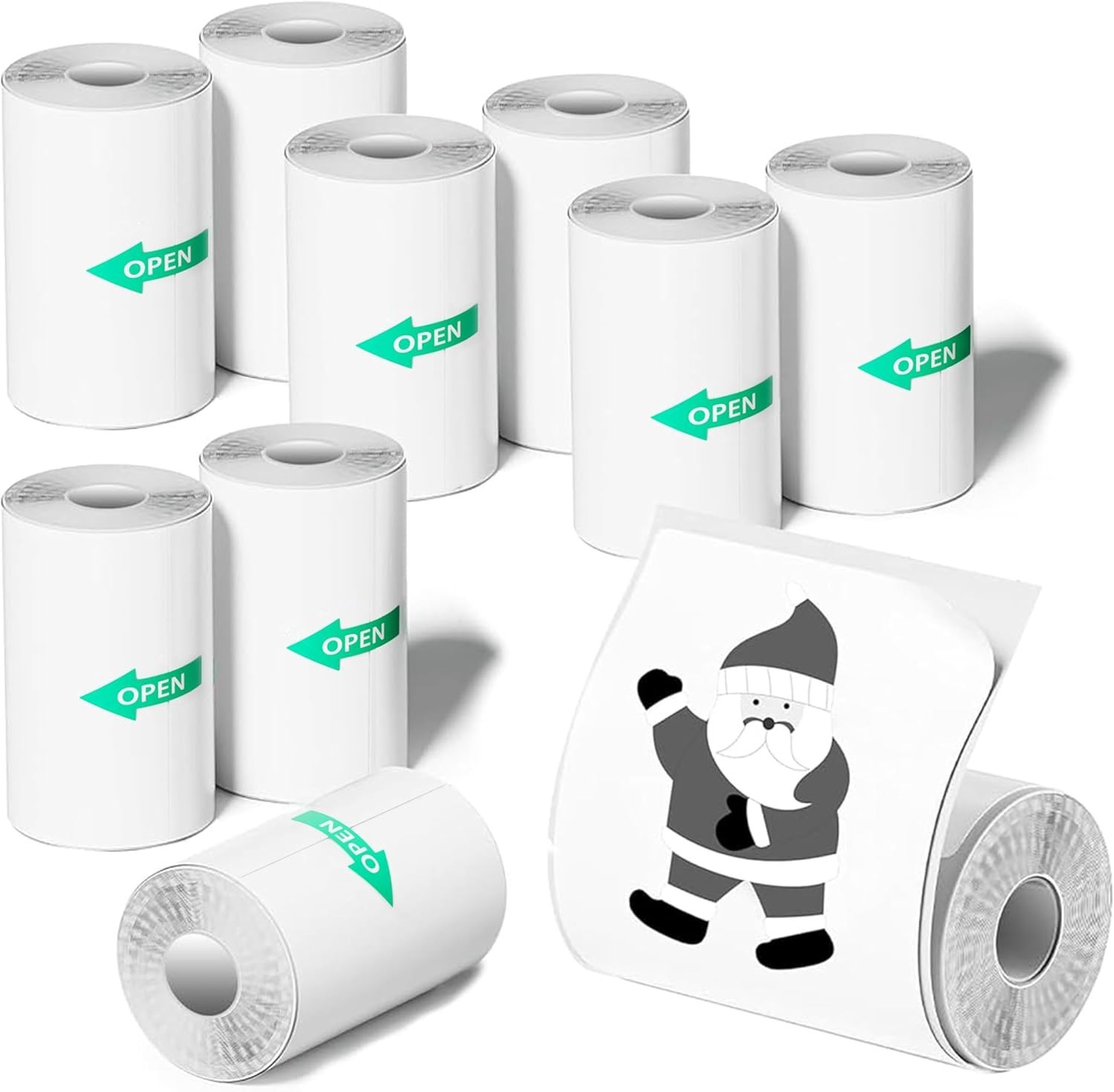 10 Rolls Mini Thermal Printer Sticker Paper, 57 X 25mm,