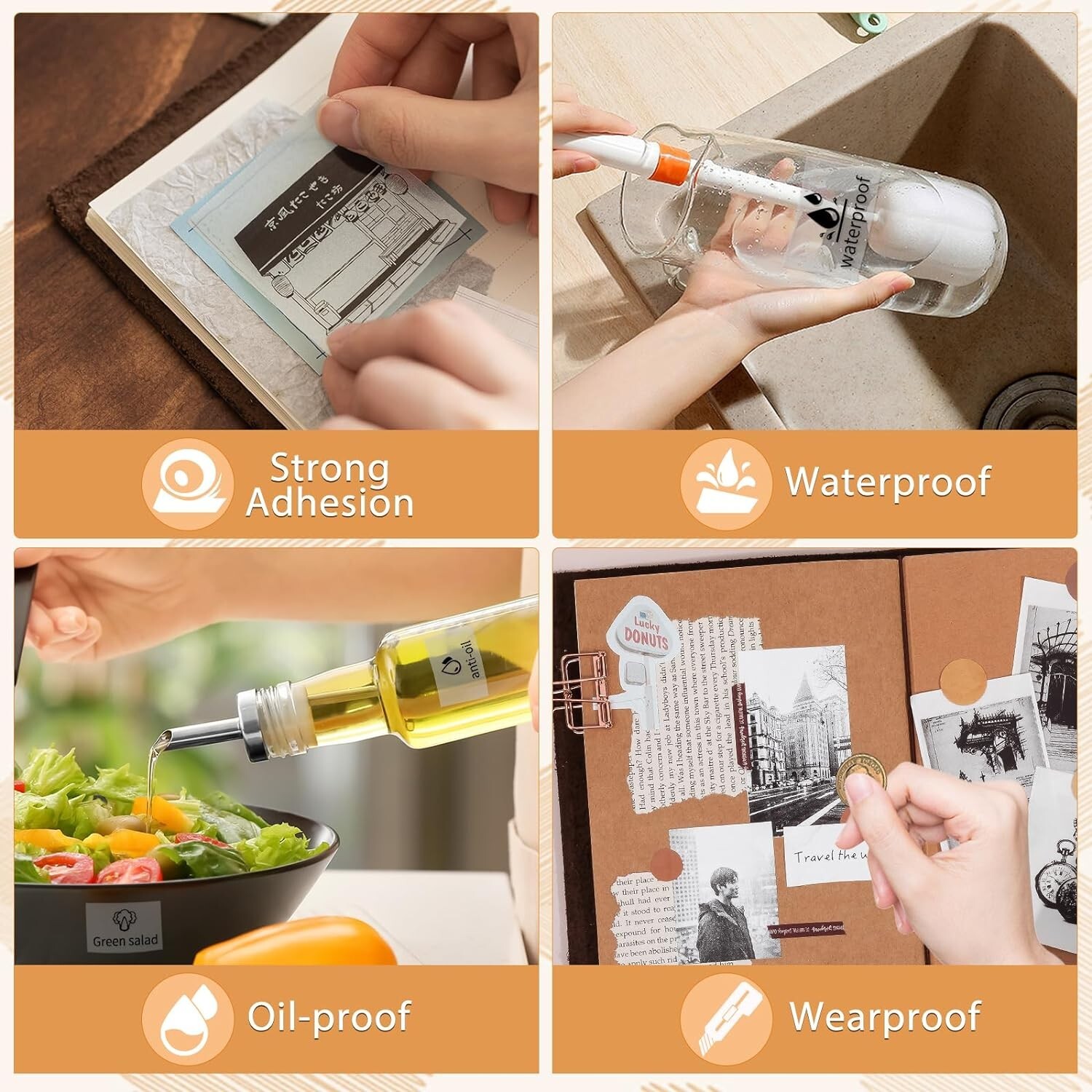 3-9 Rolls Self-Adhesive Thermal Sticker Paper for Phomemo T02 Bluetooth Printer