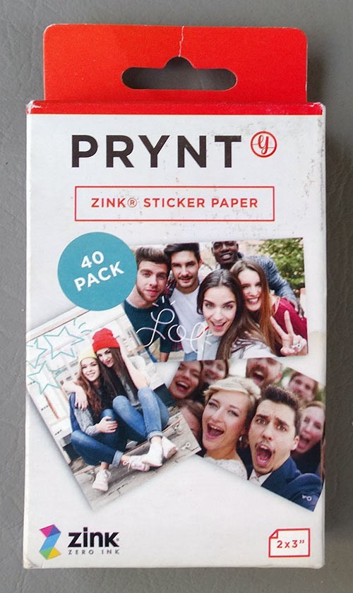 ZINK Sticker Paper 40 Pack Prynt 2″ X 3″ Mini Adhesive Color Print