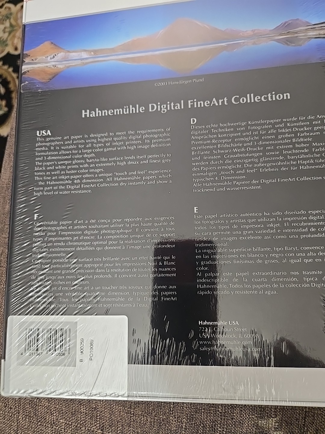Hahnemuhle Fine Art Glossy Inkjet Paper 20 Sheets 8.5″×11″ 325g Photography,