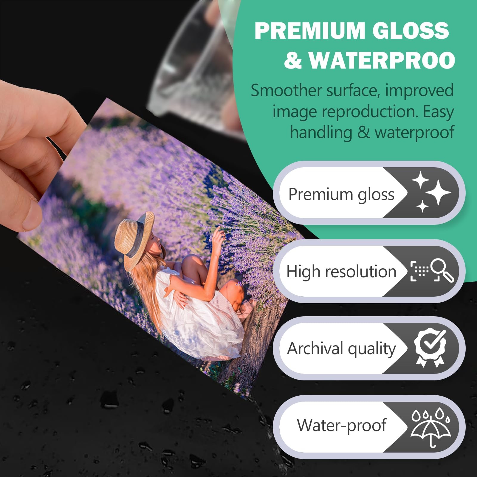 Ultra-Premium Glossy RC Photo Paper Professional and Heavyweight Metallic Res…