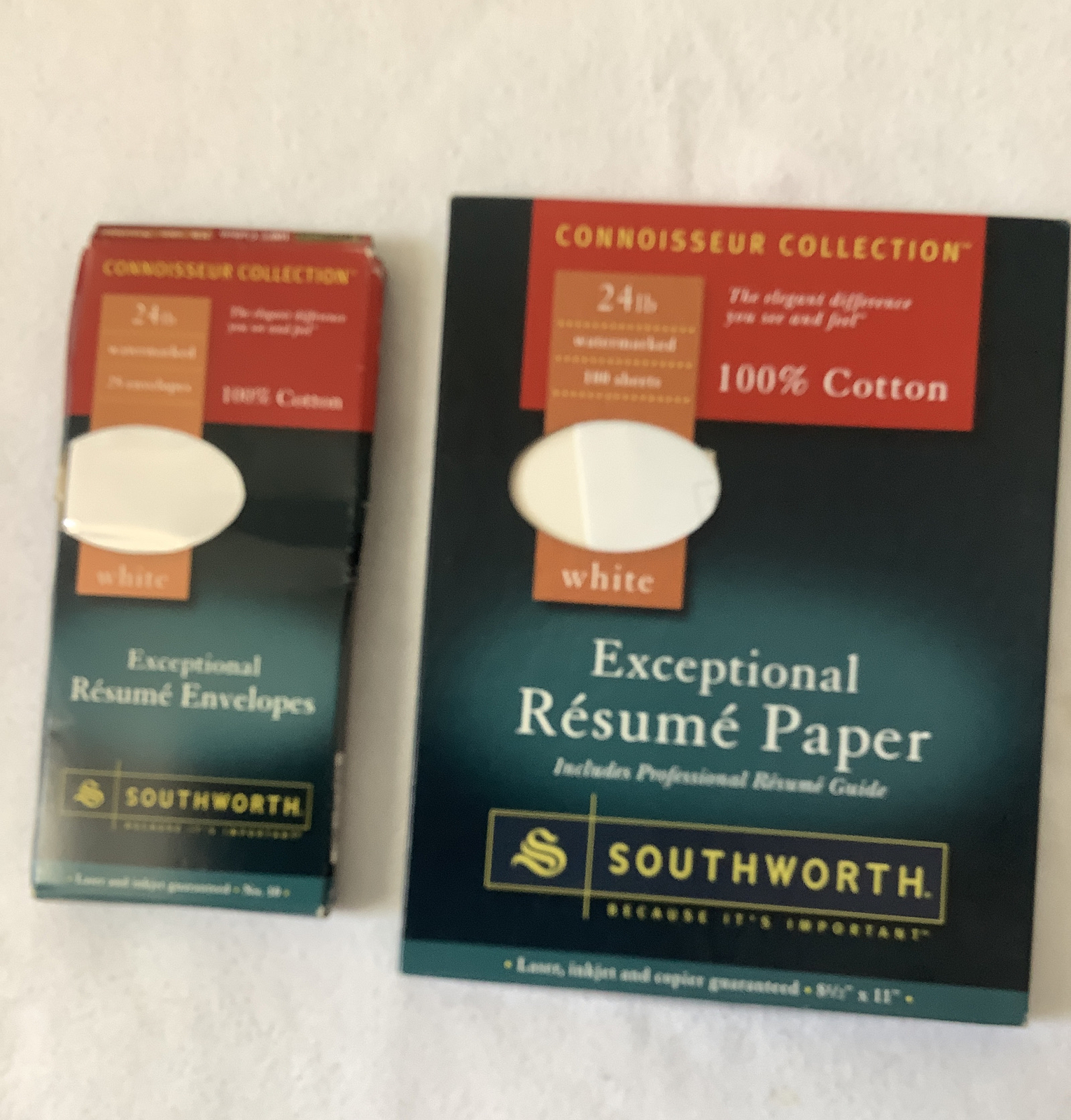 Lot Of Southworth Resume Paper White /envelope 24 lb Weight 100 Sheets