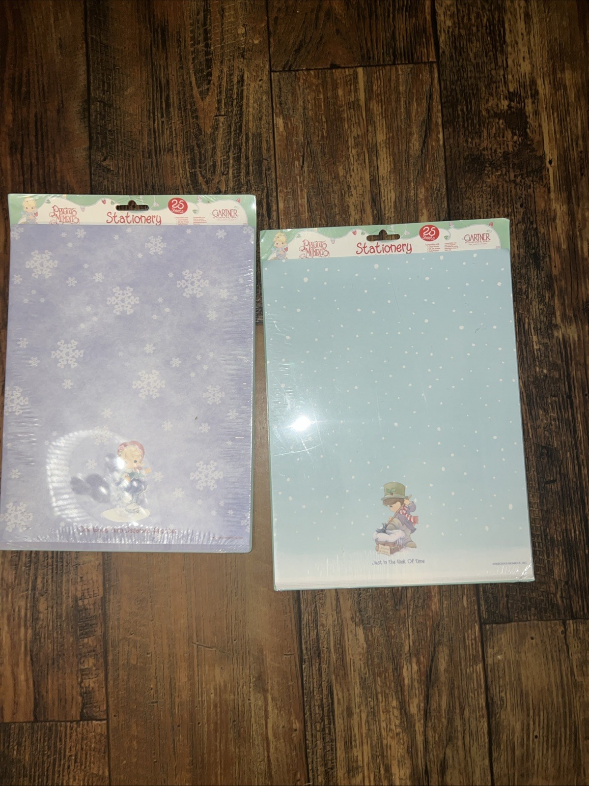 New Holiday Precious Momnts 25 sheets 8 1/2″ x 11″ Christmas Letters Family Snow