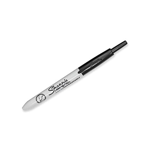 Retractable Permanent Markers, Ultra Fine Point, Black, 2 Count