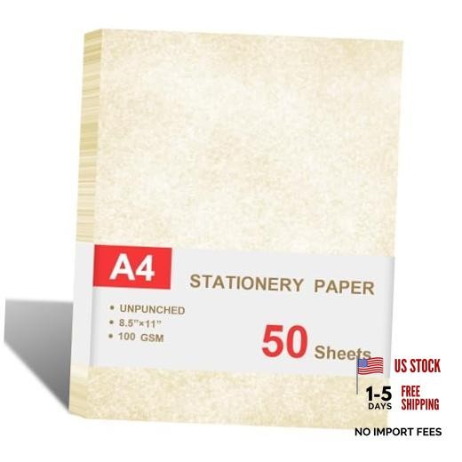 Paper for Certificates – Stationary for Resumes, Diplomas, 50 Sheets Parchment