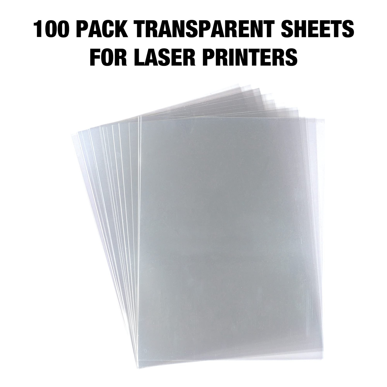 100 Pack Transparent Printer Sheets, Projector Film, Clear Transparency Film …