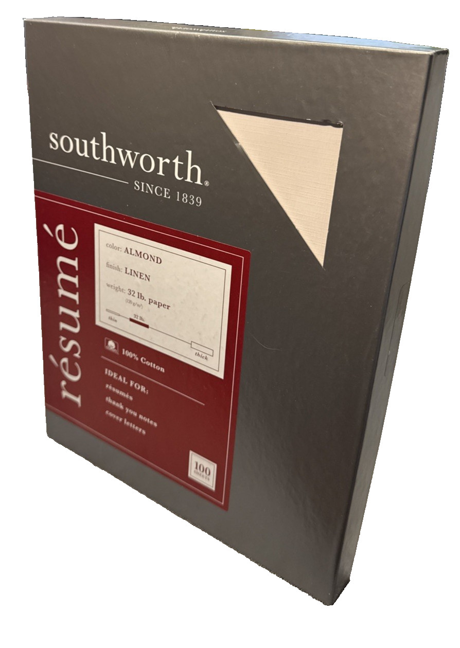 Southworth Parchment Paper 32 lb Almond 100 Bright 8.5 x 11 400 sheets