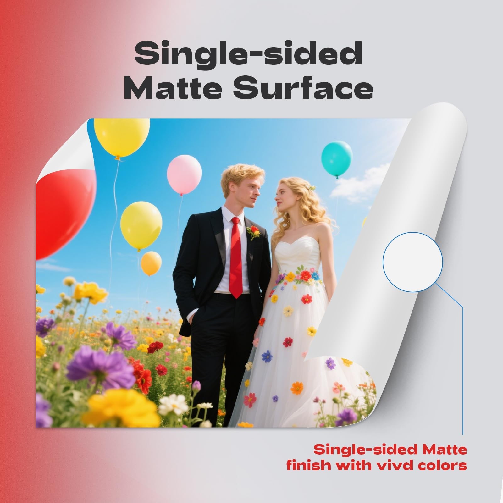 Thin Matte Presentation Photo Paper 11×17 Inch 35LB 130GSM 6.5Mil 120 PCS