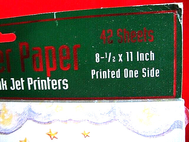 CHRISTMAS HOUSE Santa & Christmas Tree Graphic Computer Paper 42 Sheets -New