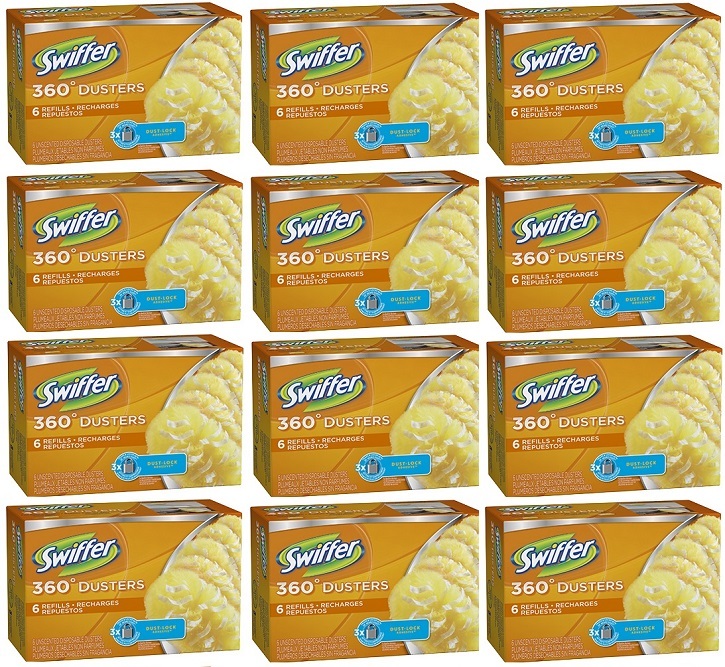 (12) ea 6 count Swiffer 360 16944 Replacement Duster Refills for # 80900 Duster