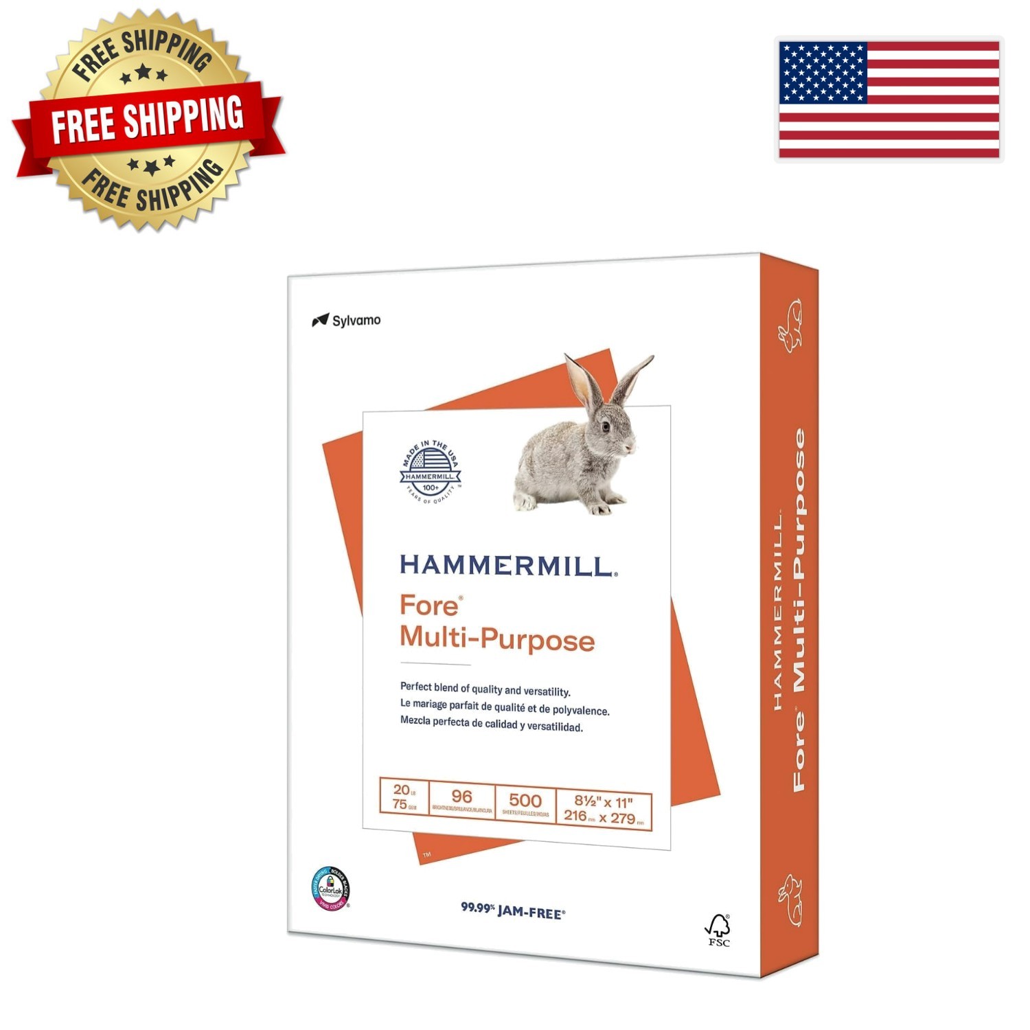Sustainable 20lb Copy Paper, 500 Sheets – 96 Bright, 8.5×11 for Perfect Prints