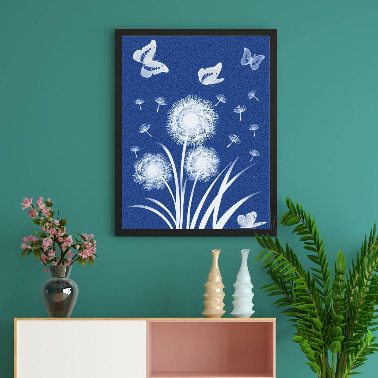 40 PCS Cyanotype Sun Print Kit, A5 Sensitive Solar Art Paper Kit with 20 Pcs Lea