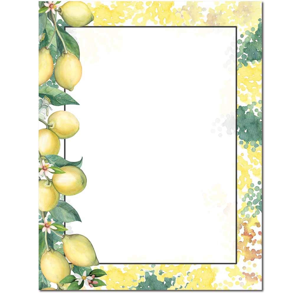 25 PCS Lemon Branch Letterhead Laser Inkjet Printer Paper Blank Stationery