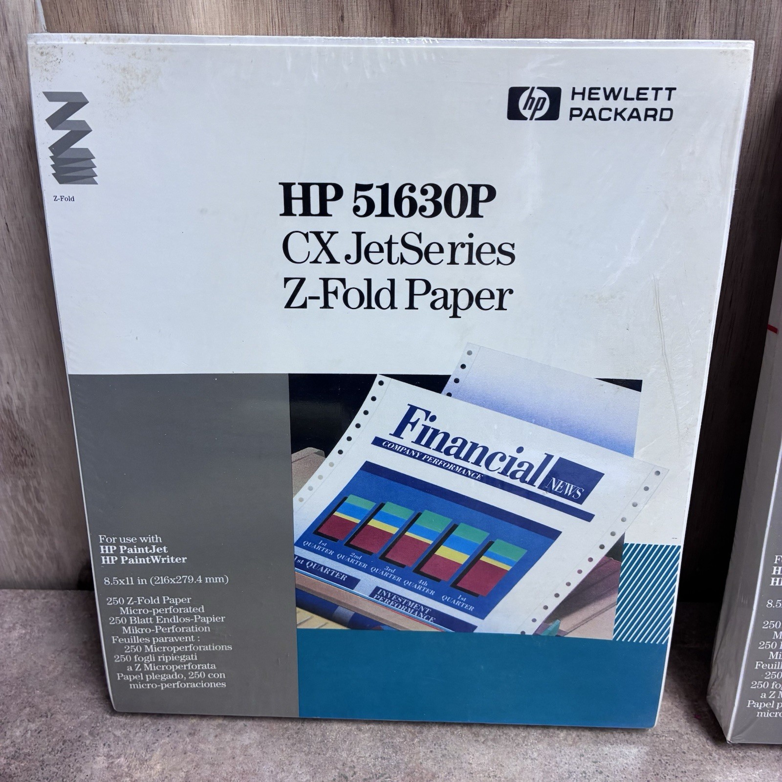 Lot Of 2 HP 61360P CX Jet Series Z-Fold Paper 250 Sheets Each New Sealed 8 1/2”x