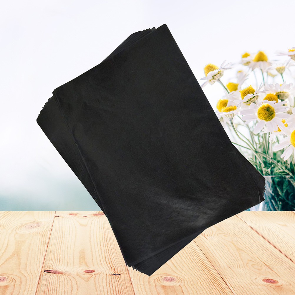100Pcs Reusable Graphite Carbon Paper Black for Writing Durable Transfer Art