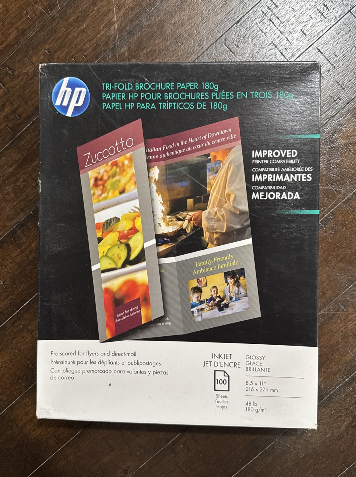 HP Tri-Fold Brochure & Flyer Paper Glossy 100 Sheets 8.5 x 11″ 48lb
