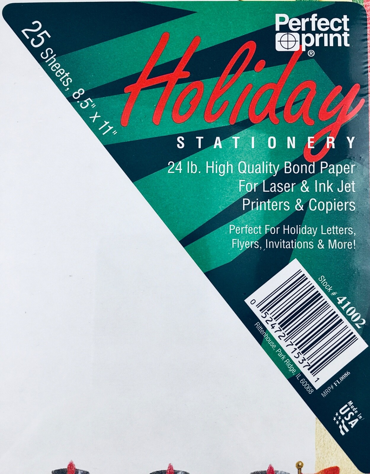 SEASONS GREETINGS HOLIDAY STATIONERY LASER &INK JET PRINTER PAPER 24LB 73 SHEETS