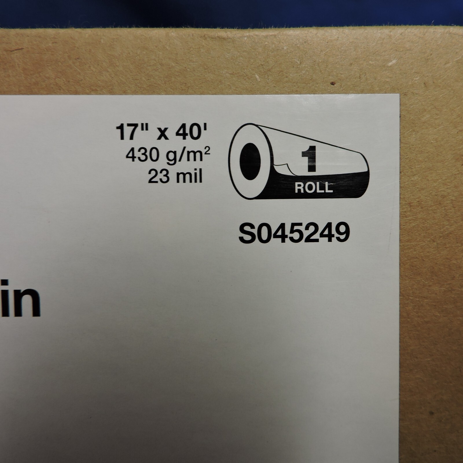 Epson America S045249 17 in. x 40 ft. Exhibition Canvas Satin Paper Roll