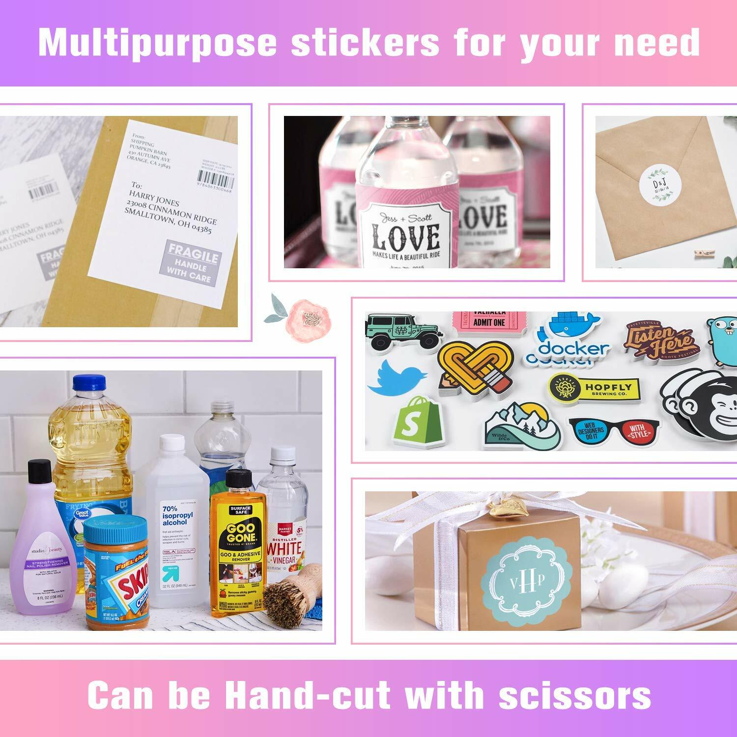 40 Pk Mixed Koala Glossy + Matte Printable Vinyl Sticker Paper for Inkjet Laser