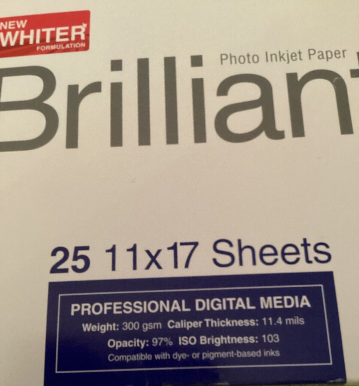 Brilliant Professional Inkjet Photo Paper 11”x17” 25 sheets Made in Germany