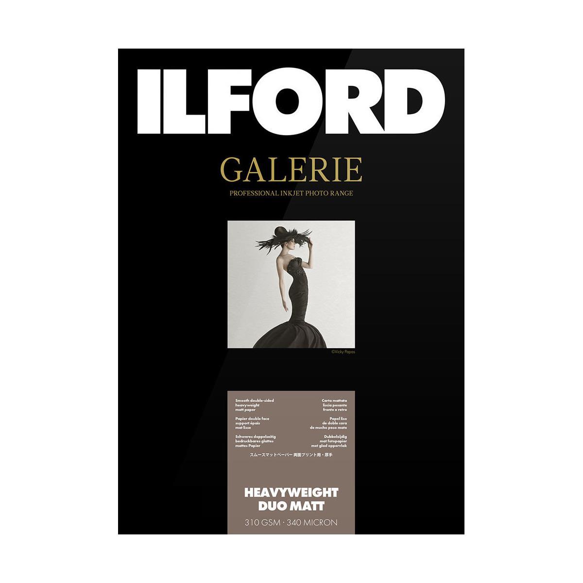 Ilford Galerie DuoMatt Matte Photo Paper (13×19″), 50 Sheets Double-Sided