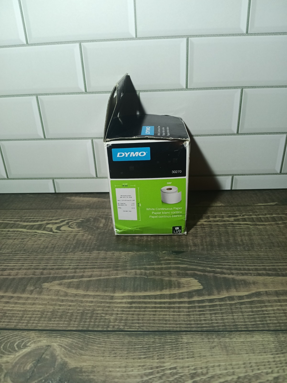 Dymo 30270 White Continuous Printer Paper Roll