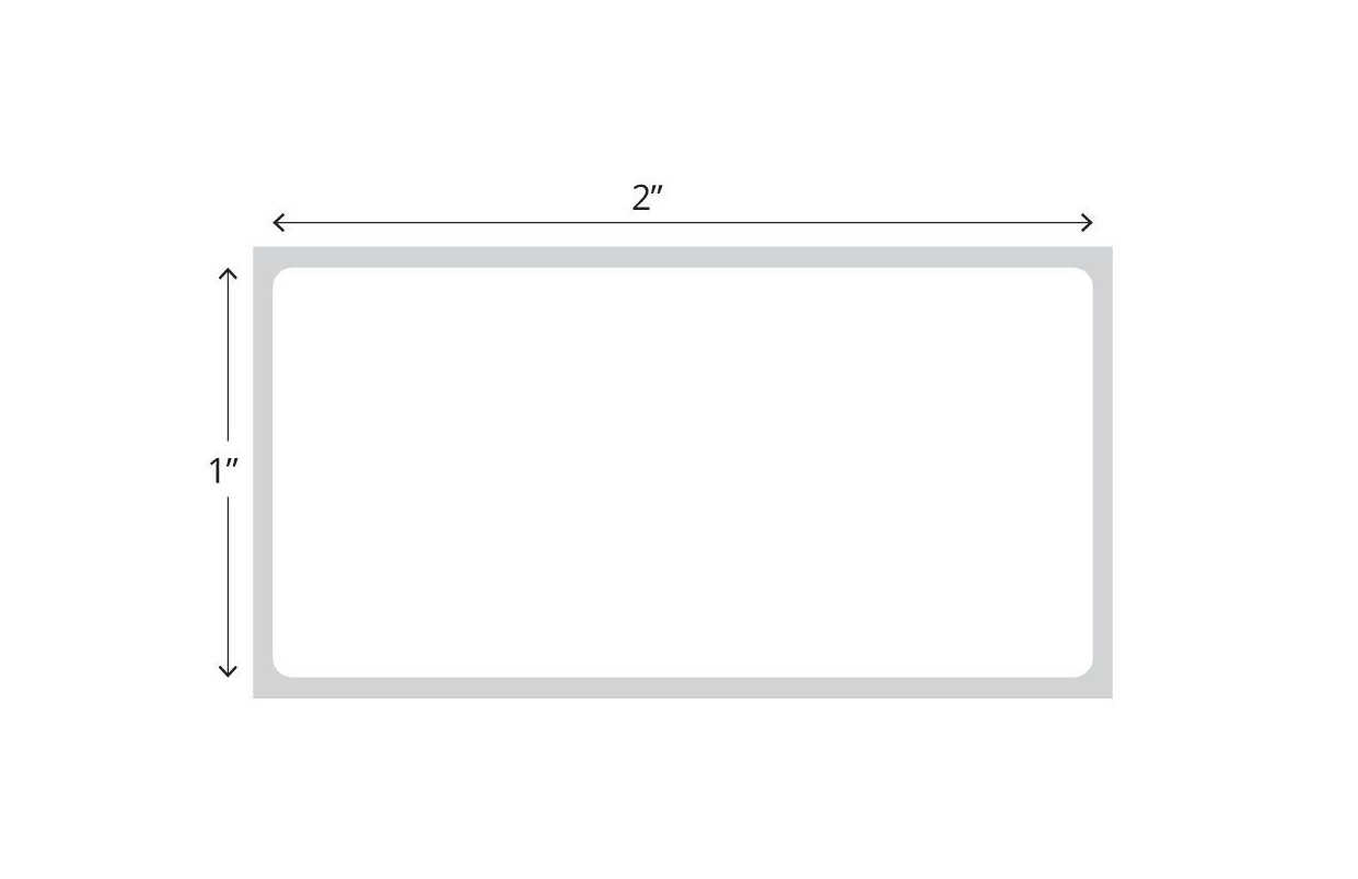 Direct Thermal Label, Epic Compatible, Permanent, 2″ x 1″, WHITE, 350/Rol1