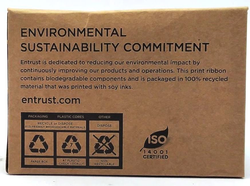 Entrust Sigma DS4 Monochrome Ribbon Cartridge Silver Metallic 525900-014 Genuine