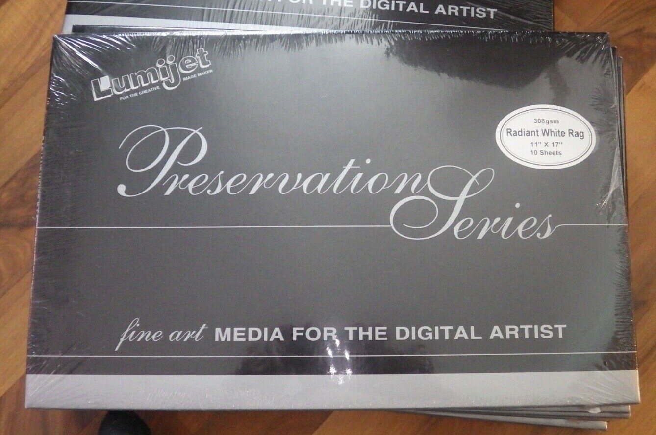 Lumijet Preservation Series 308 gsm Radiant White Rag Paper 11 x 17″ – 10 Sheets