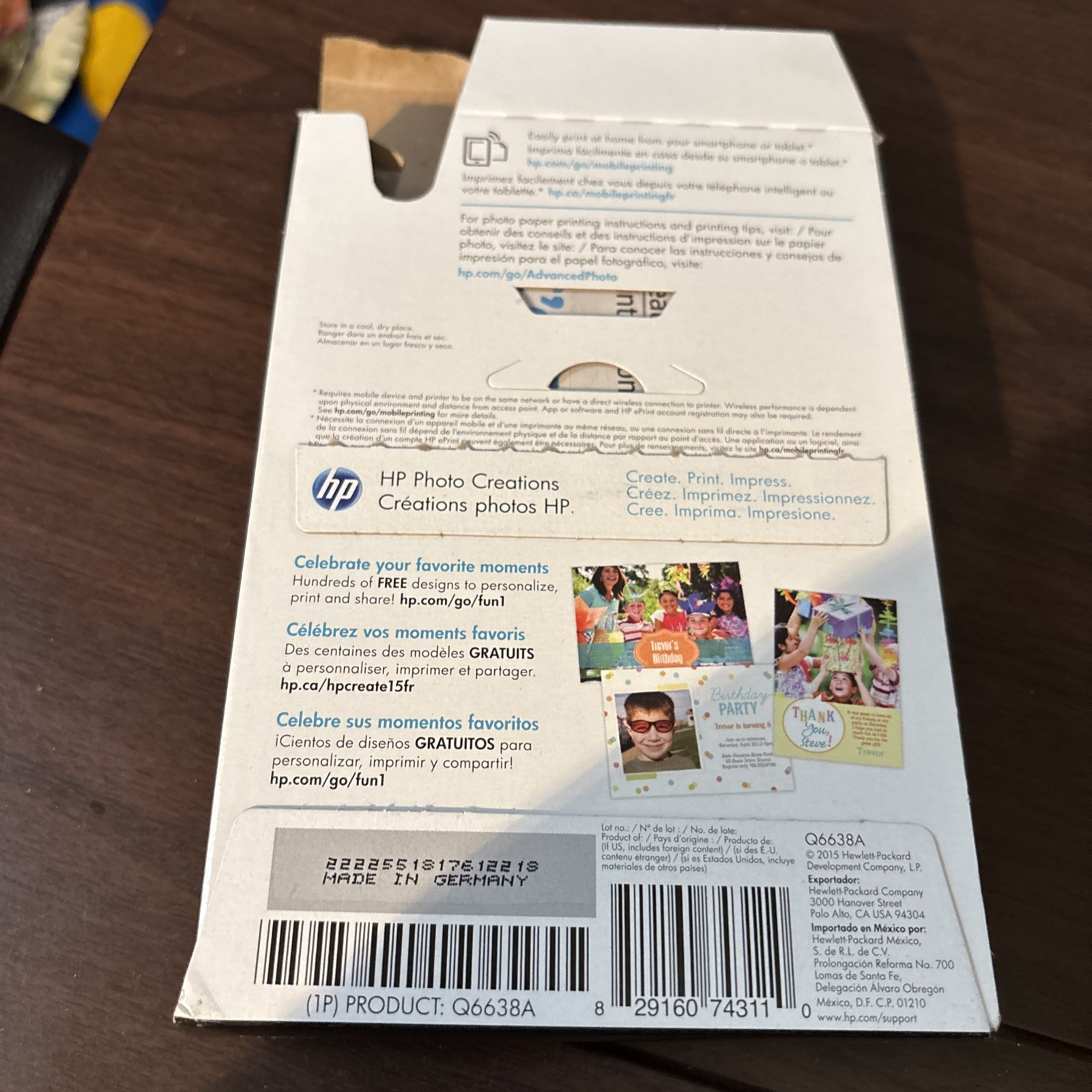 Hewlett Packard Q6638A 4 x 6 inch Glossy Printer Paper – 100 Sheets