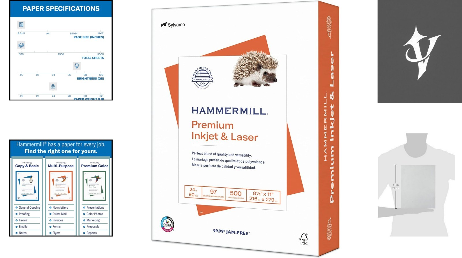 24lb Printer Paper 8.5×11 – 97 Bright, 500 Sheets – Perfect for Professional Use