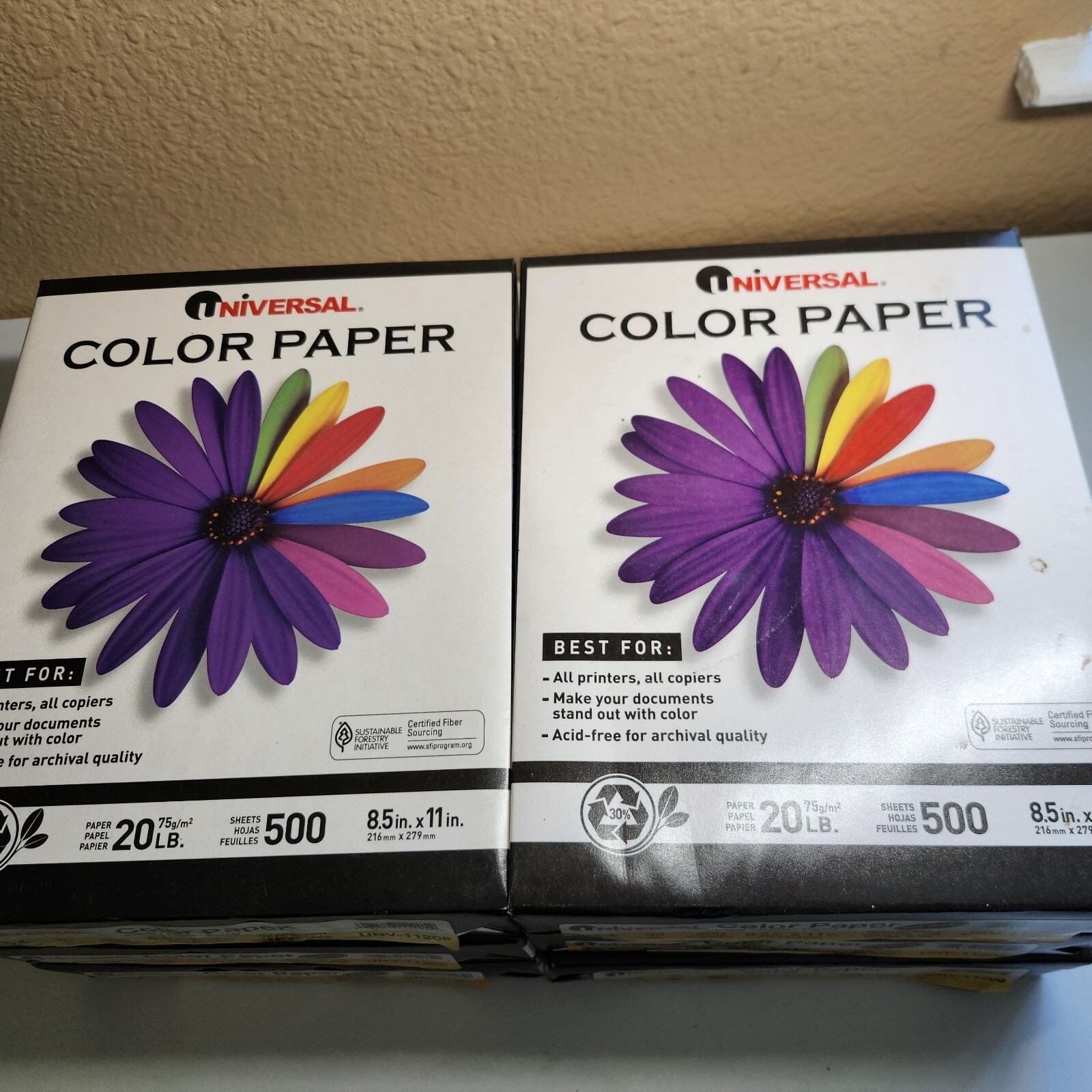 Universal Colored Paper 8.5×11 Goldenrod, 20lb, 500sheets/Ream UNV-11205