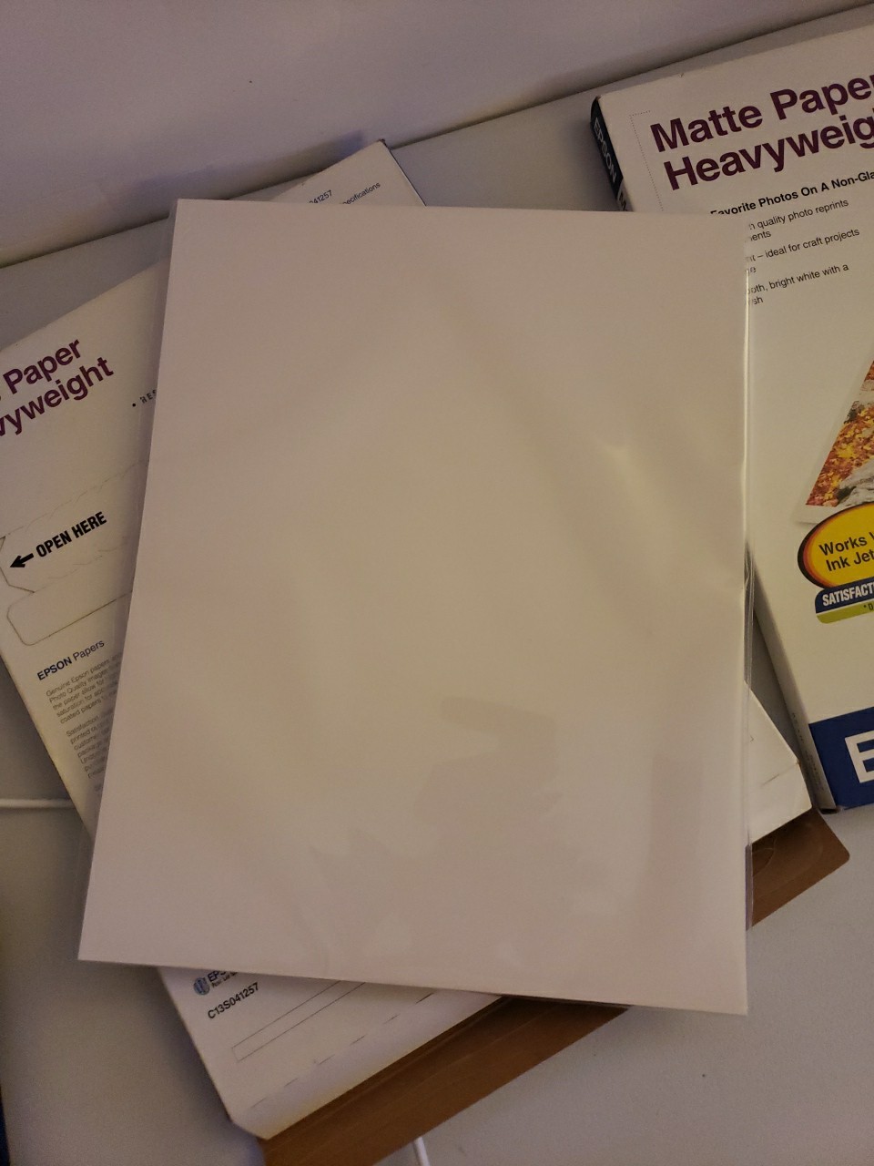 Lot Of 2 Epson Matte Heavyweight Photo Paper S041257 8.5 x 11 50 sheets Per Box